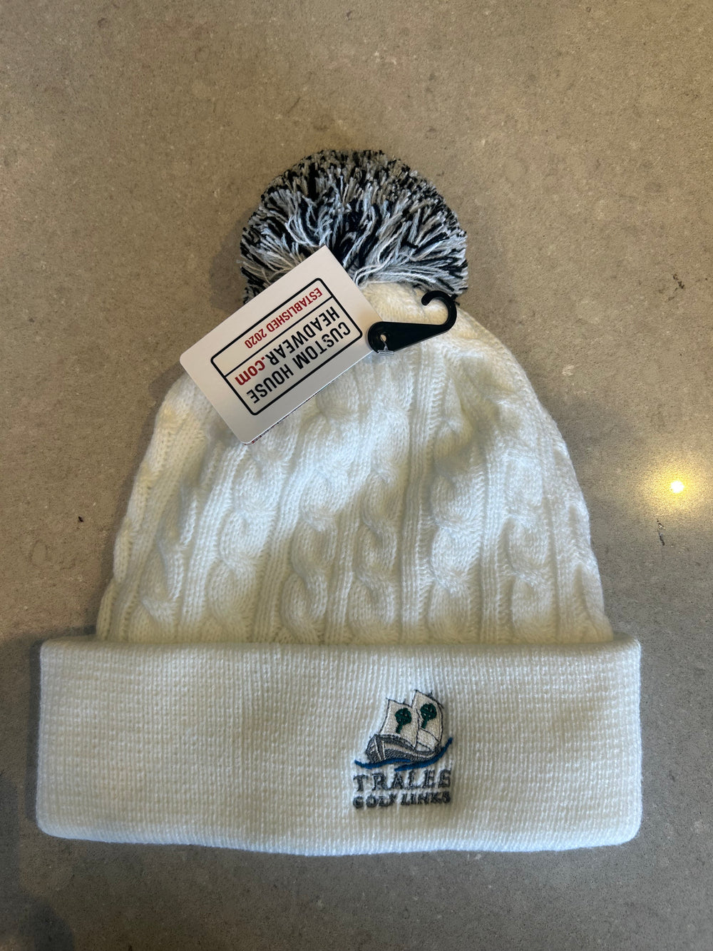 Custom House White Beanie